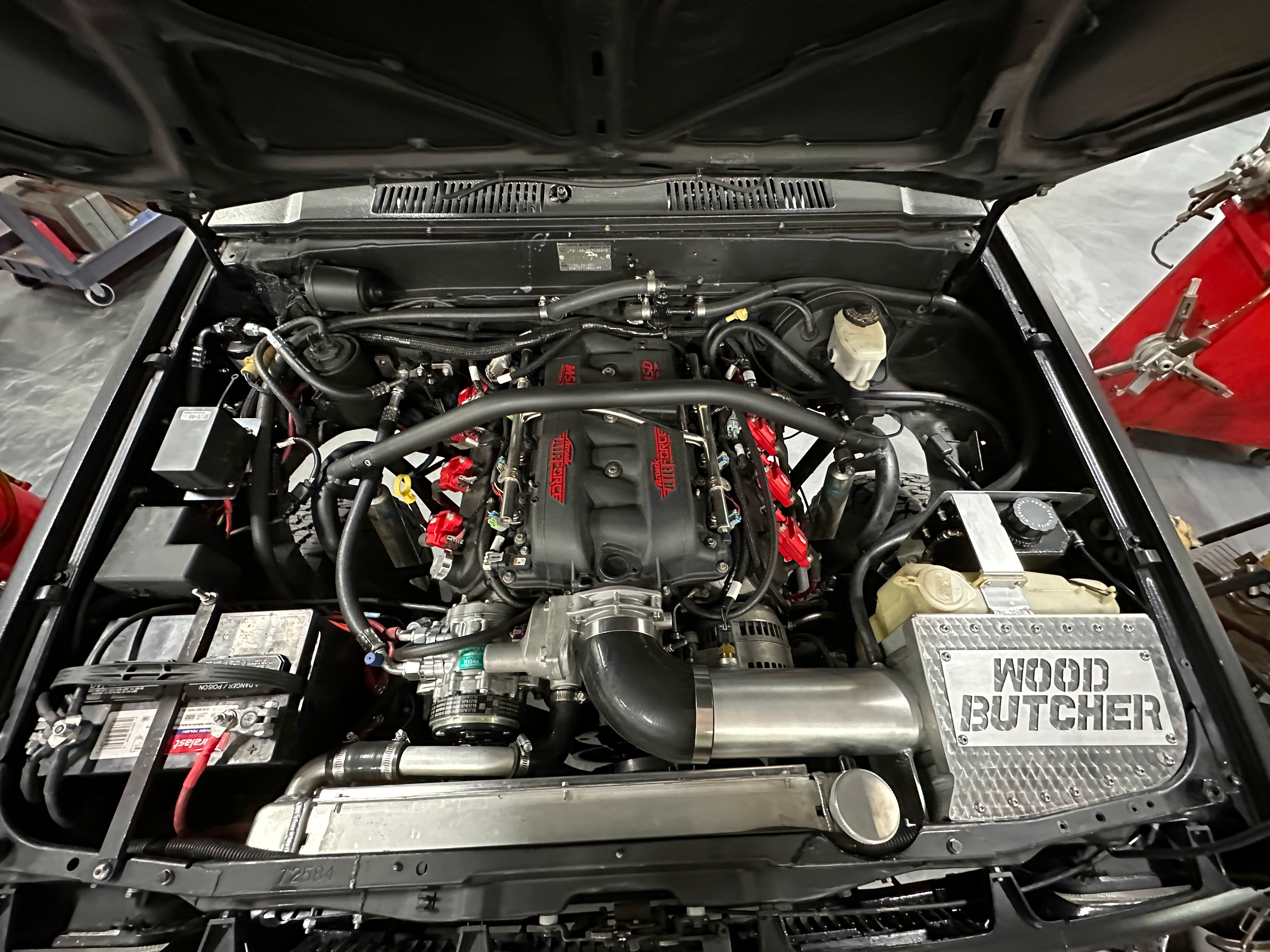 The LSX454Runner's engine bay