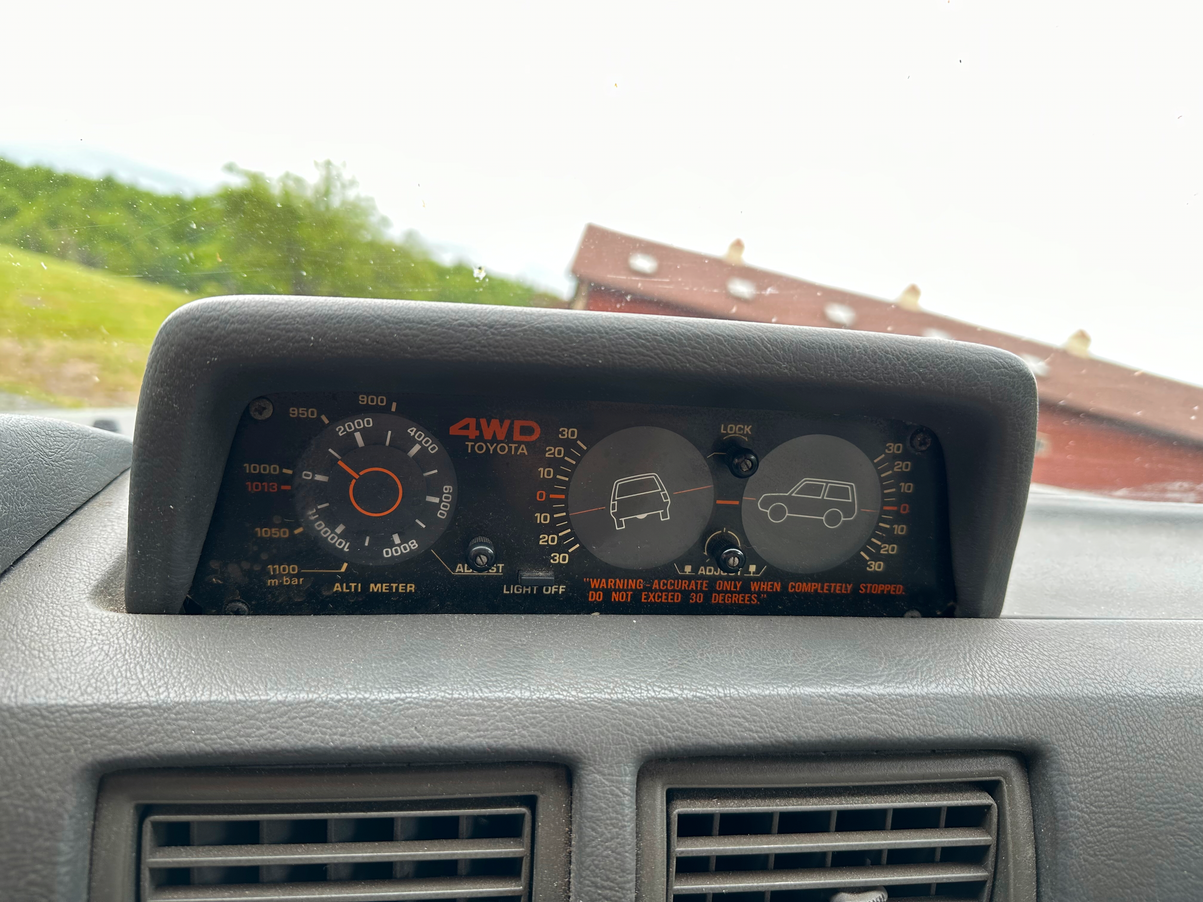 The LSX454Runner's tilt-o-meter